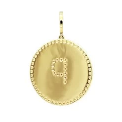 Customizable 14K Yellow Gold Diamond Circle Alphabet Pendant For Women 0.7ct Medallion -Fashion Accessories Shop jewelry customizable 14k gold diamond circle alphabet pendant for women 07ct medallion backye