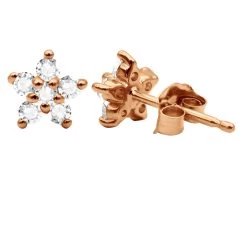 Genuine Diamond Star Stud Earrings Cluster Starfish Design 14K Yellow Gold 0.2ct -Fashion Accessories Shop jewelry genuine diamond star stud earrings cluster starfish design 14k gold 02ct rose 20220716