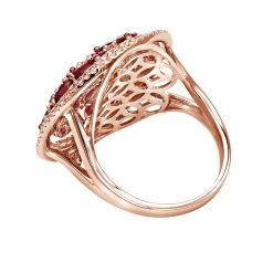 Unique Halo Circle Diamond Right Hand Ring For Women With Rubies 14K Rose Gold 11 Unique Halo Circle Diamond Right Hand Ring For Women With Rubies 14K Rose Gold -Fashion Accessories Shop jewelry halo circle diamond right hand ring for woman with ruby 14k gold 26213 backro