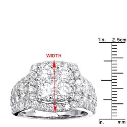 Large 4 Carat Cushion Cut Shape Halo Diamond Engagement Ring 14K Yellow Gold 19 Large 4 Carat Cushion Cut Shape Halo Diamond Engagement Ring 14K Yellow Gold -Fashion Accessories Shop jewelry large 4 carat cushion cut shape halo diamond engagement ring 14k gold rulerwh 1