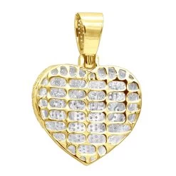14K Yellow Gold Iced Out Dripping Heart Diamond Pendant For Women 1.3ct -Fashion Accessories Shop jewelry real 14k gold iced out dripping heart diamond pendant for women 13ct backye
