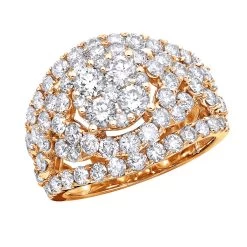 14K White Gold Cluster Diamond Right Hand Ring For Women 4CT By Luxurman -Fashion Accessories Shop jewelry right hand rings 14k gold cluster diamond ring for women 4ct by luxurman ro