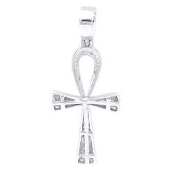 Small Egyptian Ankh Diamond Cross Pendant 14K White Gold Symbol Of Life 0.2ct -Fashion Accessories Shop jewelry small egyptian ankh diamond cross pendant in 14k gold symbol of life 02ct backwh