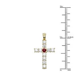 Unique 14K Yellow Gold Ruby And Diamond Cross Pendant For Women 1.33ct By Luxurman -Fashion Accessories Shop jewelry unique 14k gold ruby and diamond cross pendant for women 133ct by luxurman rulerye