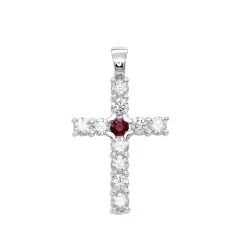 Unique 14K Yellow Gold Ruby And Diamond Cross Pendant For Women 1.33ct By Luxurman -Fashion Accessories Shop jewelry unique 14k gold ruby and diamond cross pendant for women 133ct by luxurman wh