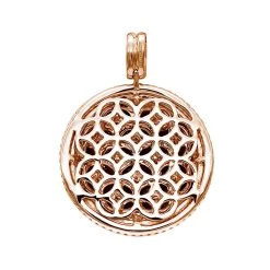 Unique Halo Ruby And Diamond Circle Pendant For Women 14K Rose Gold 4CT LUXURMAN -Fashion Accessories Shop jewelry unique halo ruby and diamond circle pendant for women 14k gold 4ct luxurman backro 1