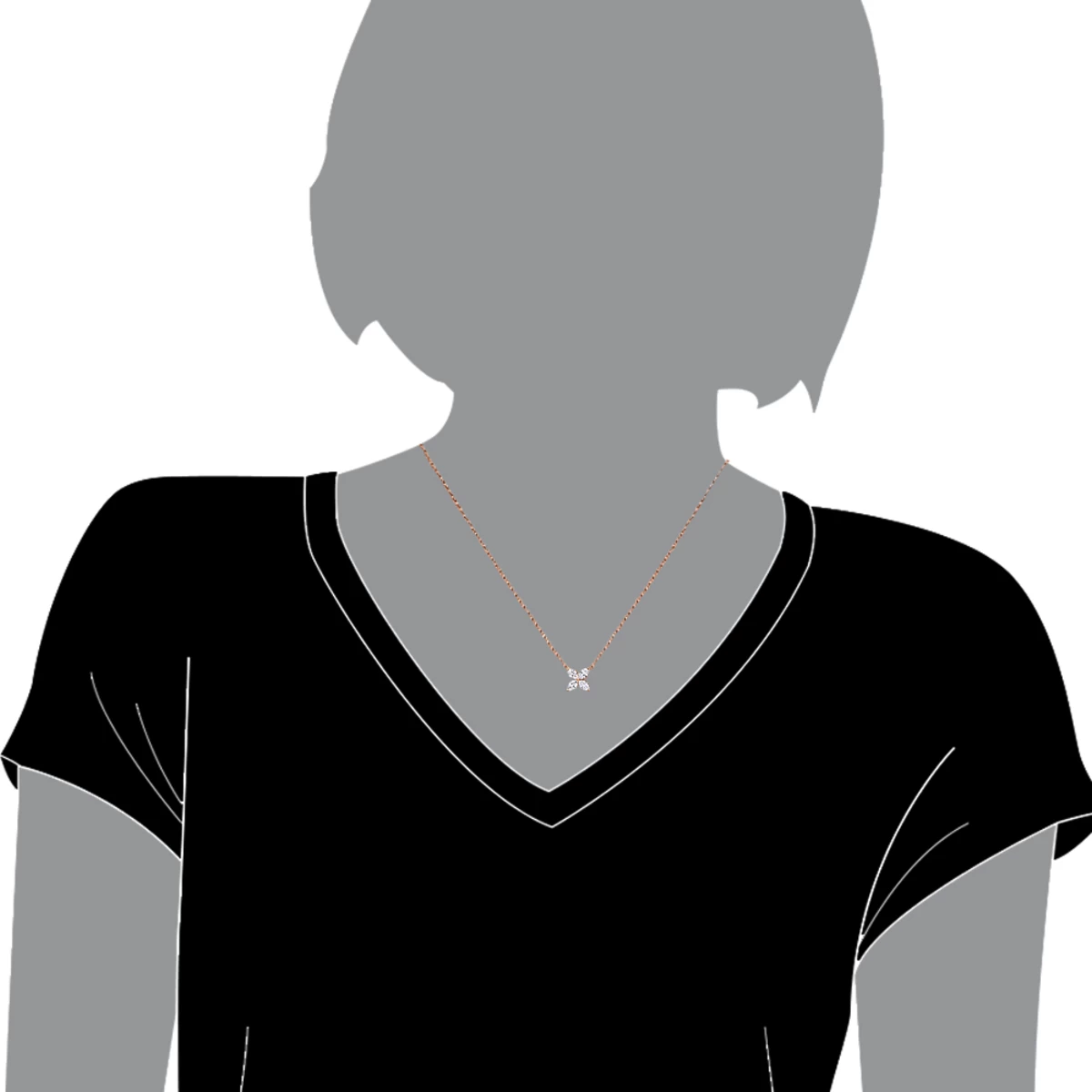 Unique Ladies 14K Rose Gold Flower Neckace With 1 Carat Marquise Cut Diamonds 7 Unique Ladies 14K Rose Gold Flower Neckace With 1 Carat Marquise Cut Diamonds - Image 5