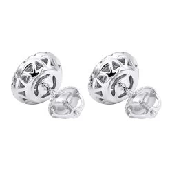 Unique 14K White Gold Large Diamond Stud Earrings Clusters 2 Carat Halo Look -Fashion Accessories Shop jewelry unique real 14k gold large diamond stud earrings clusters 2 carat halo look backwh