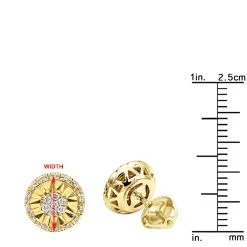 Unique 14K White Gold Large Diamond Stud Earrings Clusters 2 Carat Halo Look -Fashion Accessories Shop jewelry unique real 14k gold large diamond stud earrings clusters 2 carat halo look rulerye