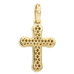 Uniquely Designed 14K Yellow Gold Pave Diamond Cross Pendant For Men & Women 1.2ct -Fashion Accessories Shop jewelry uniquely designed 14k gold pave diamond cross pendant for men women 12ct 803185 backye