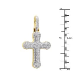 Uniquely Designed 14K Yellow Gold Pave Diamond Cross Pendant For Men & Women 1.2ct -Fashion Accessories Shop jewelry uniquely designed 14k gold pave diamond cross pendant for men women 12ct 803185 rulerye