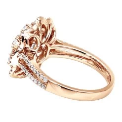 Vintage 18K White Gold Flower Cluster Diamond Ring For Women 1.25ct By Luxurman -Fashion Accessories Shop jewelry vintage 18k gold flower cluster diamond ring for women 125ct by luxurman backro