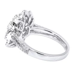 Vintage 18K White Gold Flower Cluster Diamond Ring For Women 1.25ct By Luxurman -Fashion Accessories Shop jewelry vintage 18k gold flower cluster diamond ring for women 125ct by luxurman backwh