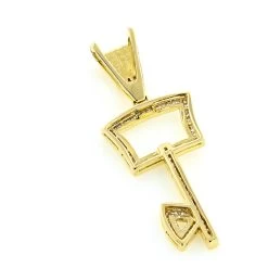 Key Necklaces 14K Yellow Gold Diamond Key Pendant 0.43ct -Fashion Accessories Shop key necklaces 14k gold diamond key pendant 043ct p 7090 backye