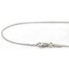 Ladies 14 Karat Solid 14K White Gold Chain 16 To 18 Inches Long