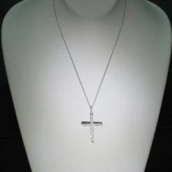 Ladies 14K White Gold Designer Diamond Cross Pendant 1.41ct -Fashion Accessories Shop ladies 14k gold designer diamond cross pendant 141ct p 6546bod