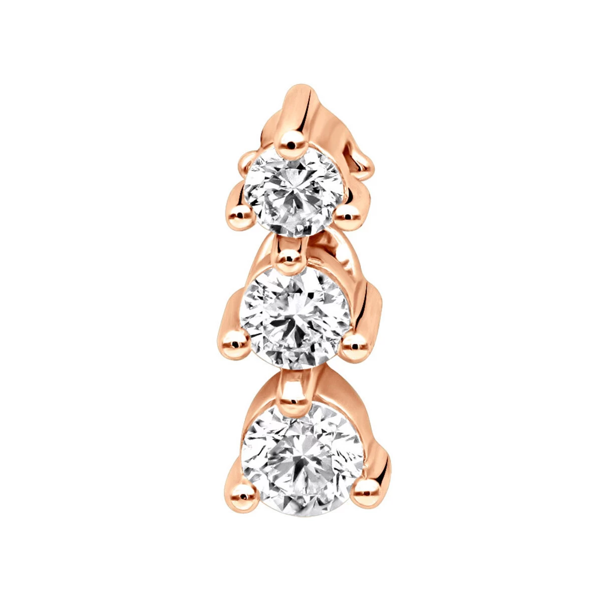 Ladies 3 Stone Diamond Pendant 14K White Gold Journey G VS Diamonds 0.45ct 5 Ladies 3 Stone Diamond Pendant 14K White Gold Journey G VS Diamonds 0.45ct - Image 3