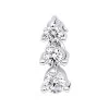 Ladies 3 Stone Diamond Pendant 14K White Gold Journey G VS Diamonds 0.45ct