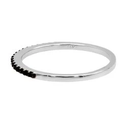 Ultra Thin Ladies Black Diamond Band Stackable 0.3ct 14K White Gold -Fashion Accessories Shop ladies black diamond band stackable 03ct 14k gold backwh