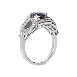 Ladies Blue Sapphire And Diamond Ring 14K White Gold 0.34ctd 1.00cts -Fashion Accessories Shop ladies blue sapphire and diamond ring 14k 034ctd 100cts p 29444 back white