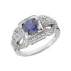 Ladies Blue Sapphire And Diamond Ring 14K White Gold 0.34ctd 1.00cts -Fashion Accessories Shop ladies blue sapphire and diamond ring 14k 034ctd 100cts p 29444 white