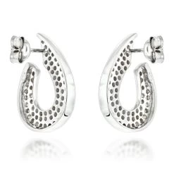 Ladies Designer Diamond Earrings 0.81ct 14K White Gold -Fashion Accessories Shop ladies designer diamond earrings 081ct 14k gold backwh