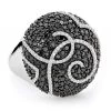 Ladies Designer Diamond Ring 2.18ct 18K White Gold Black White -Fashion Accessories Shop ladies designer diamond ring 218ct 18k black white p 49406
