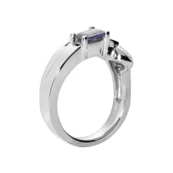 Ladies Diamond And Blue Sapphire Ring 14K White Gold 0.35ctd 0.50cts -Fashion Accessories Shop ladies diamond and blue sapphire ring 14k 035ctd 050cts p 29370 back white