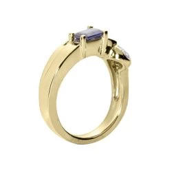 Ladies Diamond And Blue Sapphire Ring 14K White Gold 0.35ctd 0.50cts -Fashion Accessories Shop ladies diamond and blue sapphire ring 14k 035ctd 050cts p 29370 back yellow