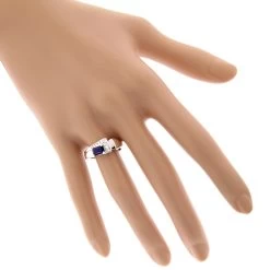 Ladies Diamond And Sapphire Ring 14K White Gold 0.13ctd 0.50cts 12 Ladies Diamond And Sapphire Ring 14K White Gold 0.13ctd 0.50cts -Fashion Accessories Shop ladies diamond and sapphire ring 14k 013ctd 050cts p 29671 bodwh