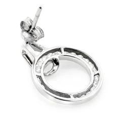 Ladies Diamond Circle Earrings 0.73ct 18K White Gold -Fashion Accessories Shop ladies diamond circle earrings 073ct 18k gold backwh
