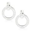 Ladies Diamond Circle Earrings 0.73ct 18K White Gold -Fashion Accessories Shop ladies diamond circle earrings 073ct 18k gold wh