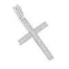 Ladies Diamond Crosses 14K White Gold Diamond Cross Pendant 1.36ct