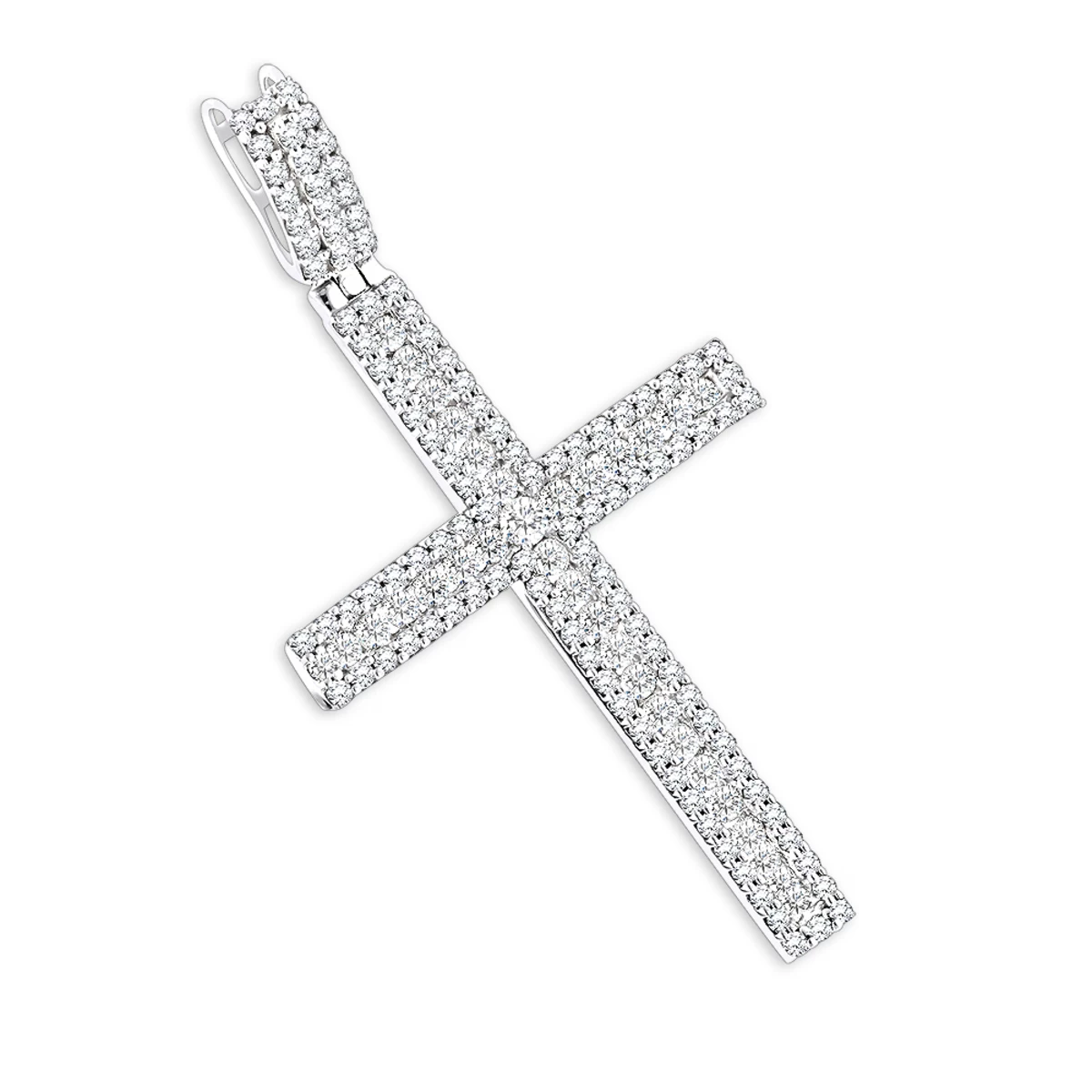 Ladies Diamond Crosses 14K White Gold Diamond Cross Pendant 1.36ct 3 Ladies Diamond Crosses 14K White Gold Diamond Cross Pendant 1.36ct