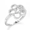 Ladies Diamond Flower Ring 0.34ct 14K White Gold 1 Ladies Diamond Flower Ring 0.34ct 14K White Gold -Fashion Accessories Shop ladies diamond flower ring 034ct 14k gold 1