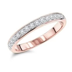 Thin Ladies Diamond Wedding Band 0.3ct 14K Yellow Gold Stackable Ring -Fashion Accessories Shop ladies diamond wedding band 03ct 14k gold ro