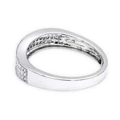 Ladies Pave Diamond Band 0.23ct 14K White Gold -Fashion Accessories Shop ladies pave diamond band 023ct 10k gold backwh