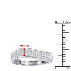 Ladies Pave Diamond Band 0.23ct 14K White Gold -Fashion Accessories Shop ladies pave diamond band 023ct 10k gold rulerwh