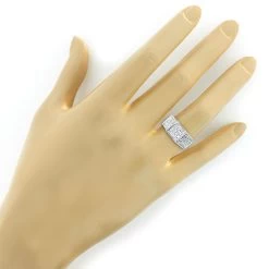 Ladies Square Diamond Engagement Ring 1.6ct 14K White Gold 7 Ladies Square Diamond Engagement Ring 1.6ct 14K White Gold -Fashion Accessories Shop ladies square diamond engagement ring 16ct 14k 3