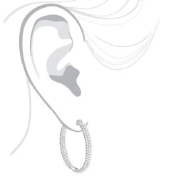 Large 14K White Gold Inside Out Diamond Hoop Earrings 4.6ct -Fashion Accessories Shop large 14k gold inside out diamond hoop earrings 460ct p 6423 bodwh