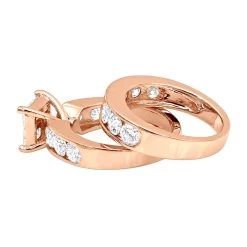 Round And Princess Cut Large Diamond Engagement Ring Set 4ct 14K White Gold 15 Round And Princess Cut Large Diamond Engagement Ring Set 4ct 14K White Gold -Fashion Accessories Shop large diamond engagement ring set 402ct 14k backro