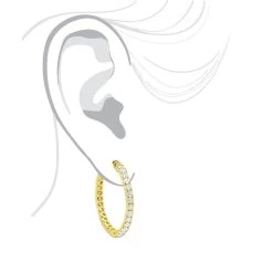 Large Diamond Hoop Earrings Inside Out 2.00ct 14K Yellow Gold -Fashion Accessories Shop large diamond hoop earrings inside out 200ct 14k p 45905 bodye