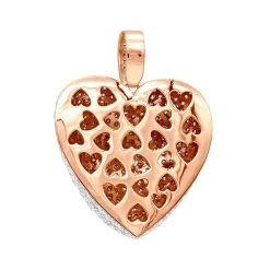 Large Pave Diamond Heart Pendant 10ct 14K White Gold -Fashion Accessories Shop large pave diamond heart pendant 10ct 14k gold backro