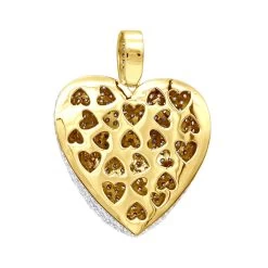 Large Pave Diamond Heart Pendant 10ct 14K White Gold -Fashion Accessories Shop large pave diamond heart pendant 10ct 14k gold backye