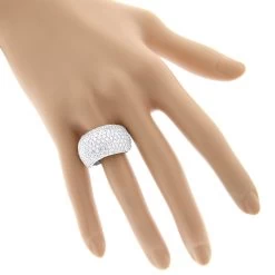 Large Pave Diamond Ring For Women 5 Carat Anniversary Band 14K White Gold -Fashion Accessories Shop large pave diamond ring 49ct anniversary band 14k gold bodwh