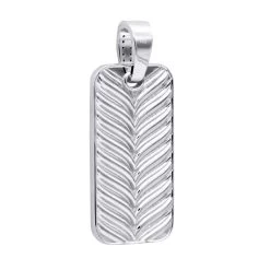 Customizable Red Diamonds Or Rubies Dog Tag Pendant 14K White Gold 2in Large -Fashion Accessories Shop large solid 14k gold red diamonds or rubies dog tag pendant 75ct 000040 r back white