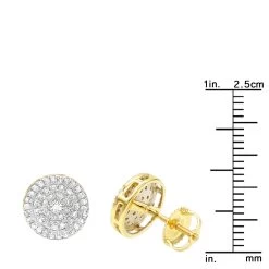 Luxurman 14K Yellow Gold Pave Round Diamond Cluster Earrings Studs 1/2 Carat 13 Luxurman 14K Yellow Gold Pave Round Diamond Cluster Earrings Studs 1/2 Carat -Fashion Accessories Shop luxurman 14k gold pave round diamond cluster earrings studs 12 carat rulerye
