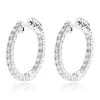 Luxurman 14K White Gold Two Carat Inside Out Diamond Hoop Earrings For Women 1 Luxurman 14K White Gold Two Carat Inside Out Diamond Hoop Earrings For Women -Fashion Accessories Shop luxurman 14k gold two carat inside out diamond hoop earrings for women mainwh