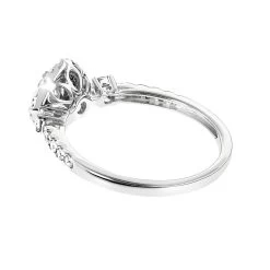 Luxurman Affordable Diamond Cluster Engagement Ring 14K White Gold For Ladies -Fashion Accessories Shop luxurman affordable diamond cluster rings ladies engagement ring 14k gold backwh