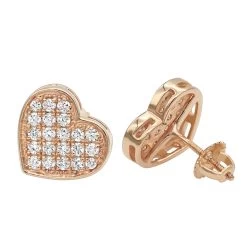 Luxurman Heart Shaped Diamond Earrings For Women 14K Yellow Gold Studs 0.76ct -Fashion Accessories Shop luxurman heart shaped diamond earrings for women 14k gold studs 076ct ro